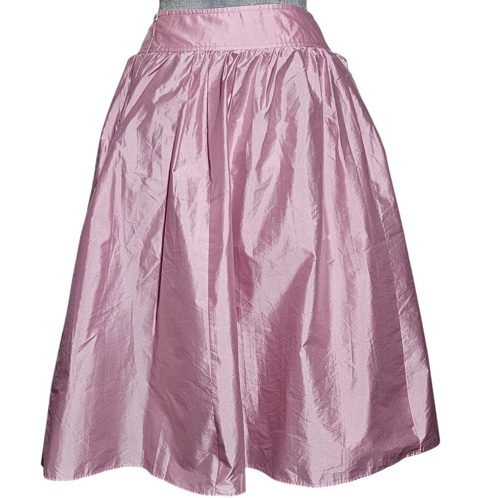 Mackintosh Philosophy Pink Satin Knee Length Skirt Size 38 Small